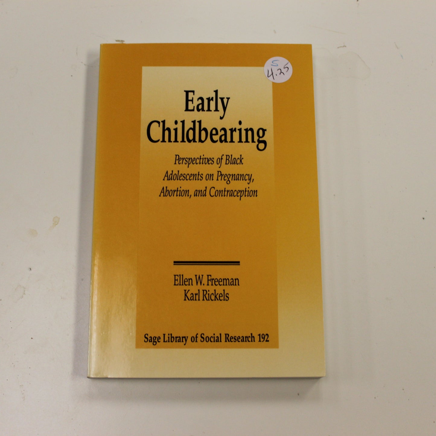 EARLY CHILDBEARING PERSPECTIVES OF BLACK ADOLESCENTS ON PREGNANCY, ABORTION AND CONTRACEPTION