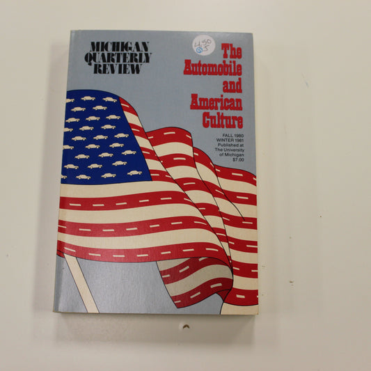 MICHIGAN QUARTERLY REVIEW FALL 1980 WINTER 1981