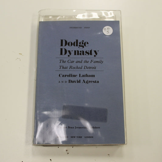 DODGE DYNASTY: THE CAR AND THE FAMILY THAT ROCKED DETROIT