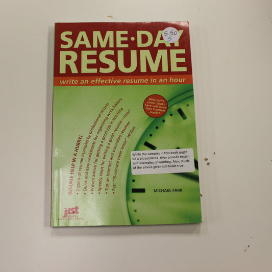 SAME DAY RESUME