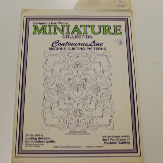MINIATURE COLLECTION CONTINUOUS LINE MACHINE QUILTING PATTERNS