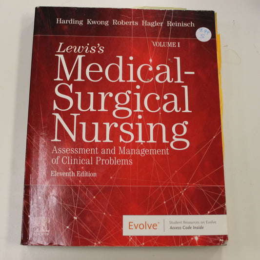 LEWIS'S MEDICAL-SURGICAL NURSING VOLUME I