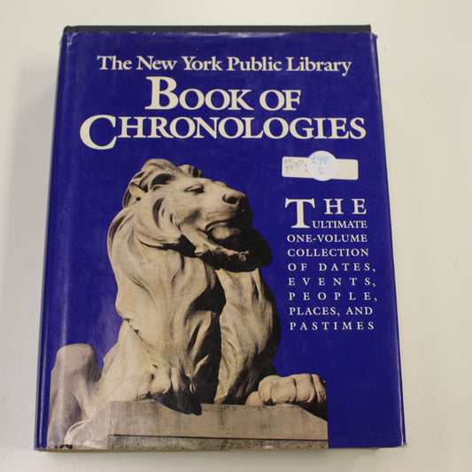 THE NEW YORK PUBLIC LIBRARY BOOK OF CHRONOLOGIES