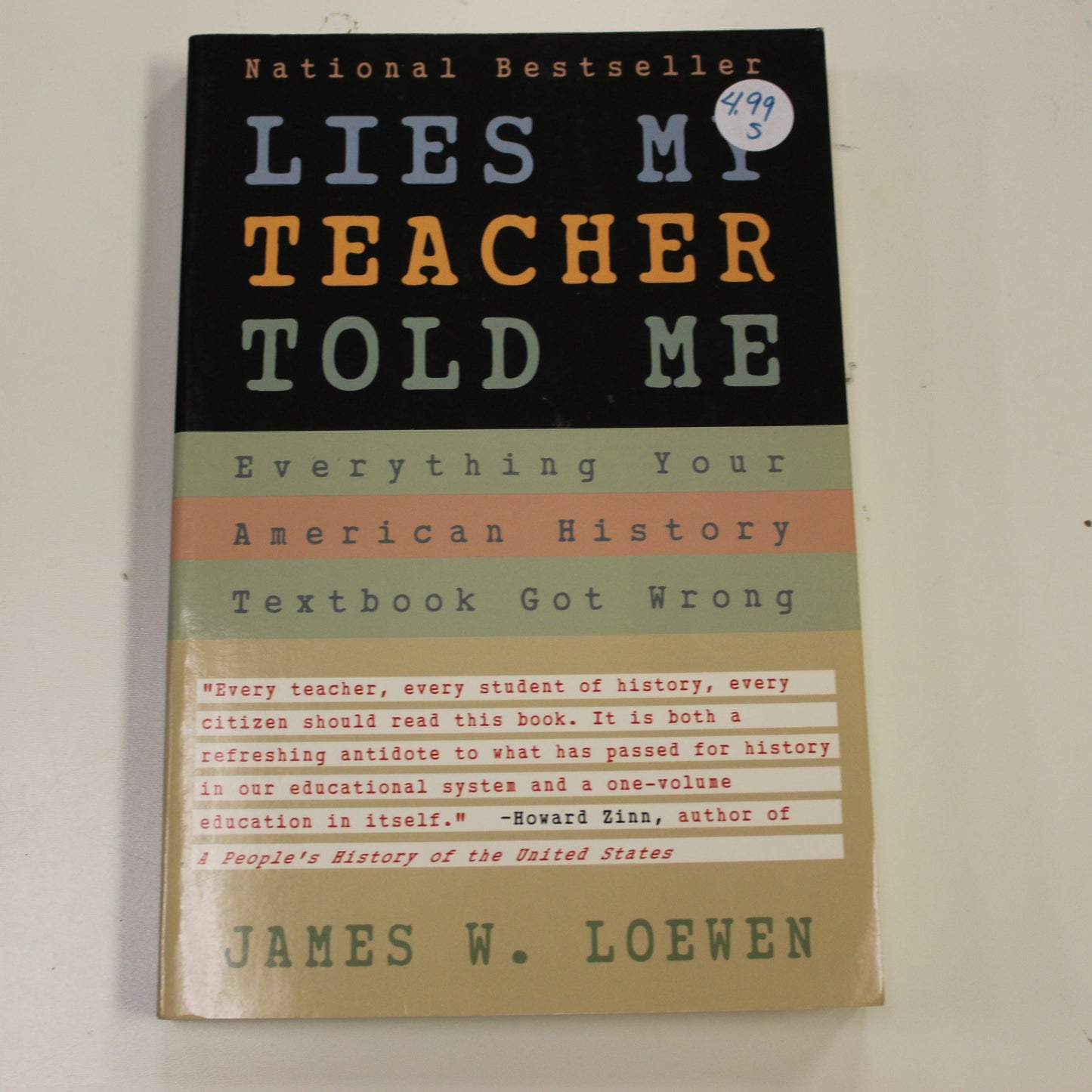 LIES MY TEACHER TOLD ME: EVERYTHING YOUR AMERICAN HISTORY TEXTBOOK GOT WRONG